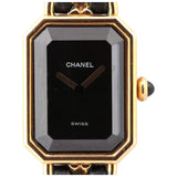 Chanel première black gold plated watch
