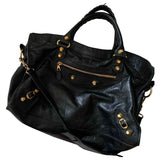 Balenciaga city black leather handbag