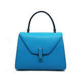 Valextra iside blue leather handbag