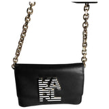 Karl Lagerfeld black leather handbag