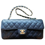 Chanel timeless/classique black leather handbag