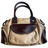 Lancel beige cloth handbag