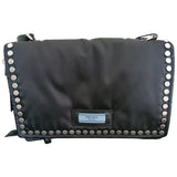 Prada etiquette black synthetic handbag