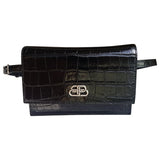 Balenciaga sharp black patent leather handbag