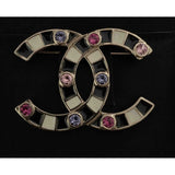 Chanel cc silver metal pins & brooches