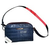 Lancel blue leather handbag