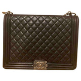 Chanel boy black leather handbag