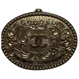 Chanel silver metal clutch bag