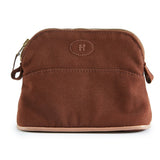 Hermès brown cloth travel bag