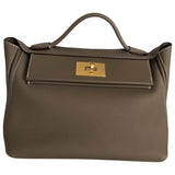Hermès 24/24 grey leather handbag