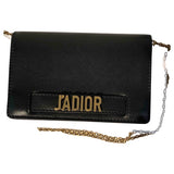 Dior j'adior black leather clutch bag
