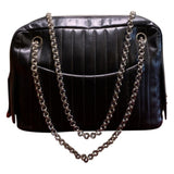 Chanel camera black leather handbag