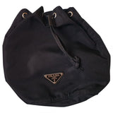 Prada black cloth clutch bag