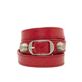Balenciaga red leather bracelets