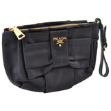 Prada black cloth travel bag