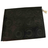 Chanel black leather clutch bag