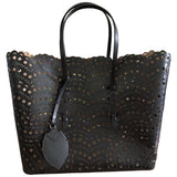 Alaïa black leather handbag