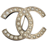 Chanel cc silver steel pins & brooches