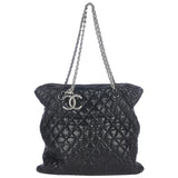 Chanel black leather handbag