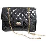 Bally black patent leather handbag