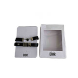 Dior black leather bracelets