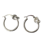 Celine knot silver metal earrings