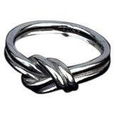 Celine knot silver metal rings