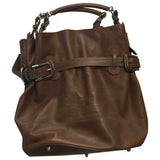 Burberry khaki leather handbag