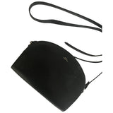 Apc demi-lune black leather handbag