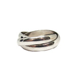 Cartier trinity silver white gold rings