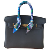 Hermès birkin 25 green leather handbag