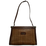 Hermès camel wicker handbag