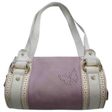 Lancel purple leather handbag