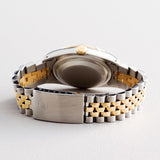Pre Owned Mens Rolex Two-Tone Datejust with a White Arabic Dial 16233