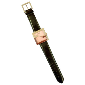 Fendi black steel watch