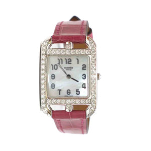 Hermès cape cod diamants pink white gold watch