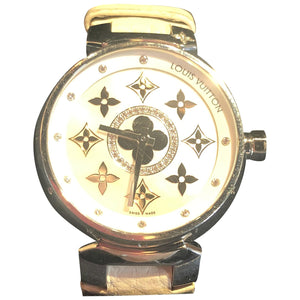 Louis Vuitton tambour white steel watch