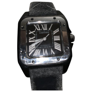 Cartier santos 100 xl black  watch