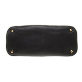 Miu Miu Black Madras Nappa Leather Handbag