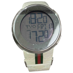 Gucci i-gucci digital white steel watch