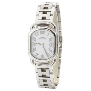 Hermès rallye silver steel watch