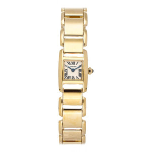 Cartier silver yellow gold watch