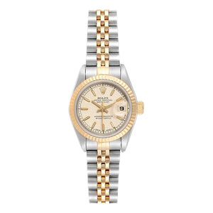 Rolex lady datejust 26mm gold gold and steel watch