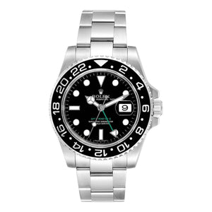 Rolex gmt-master ii black steel watch
