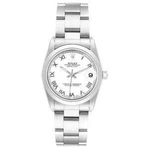 Rolex datejust 31mm white steel watch