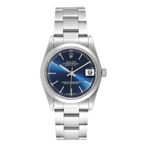 Rolex datejust 31mm blue steel watch