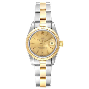 Rolex lady datejust 26mm gold gold and steel watch