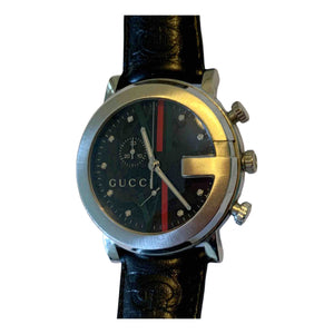 Gucci g-chrono black steel watch