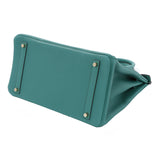 HERMES  Malachite Togo 35cm Birkin Bag