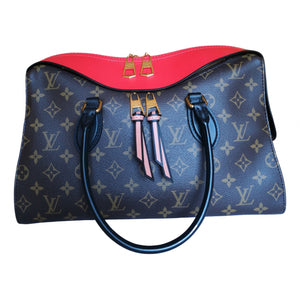 Louis Vuitton tuileries red cloth handbag